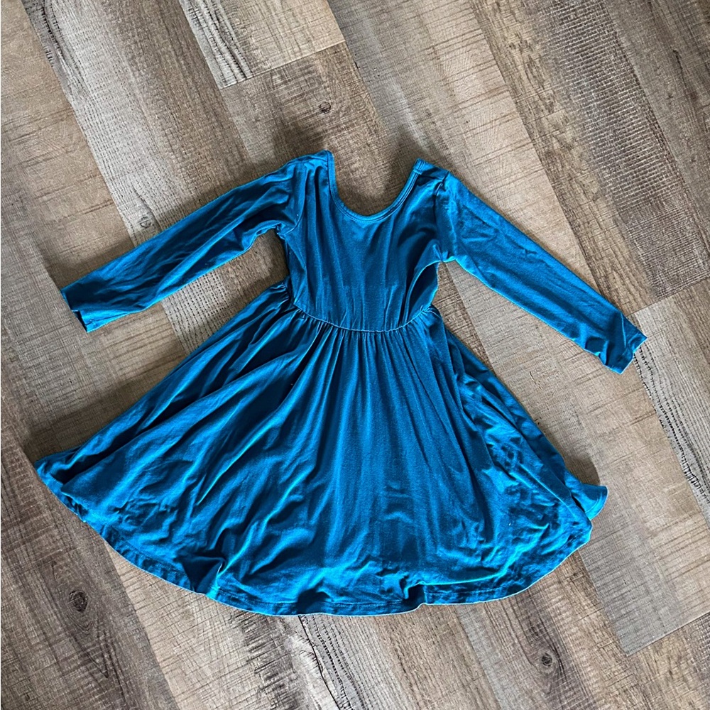 KyteBaby long sleeve Twirl dress in Baltic Size 4t